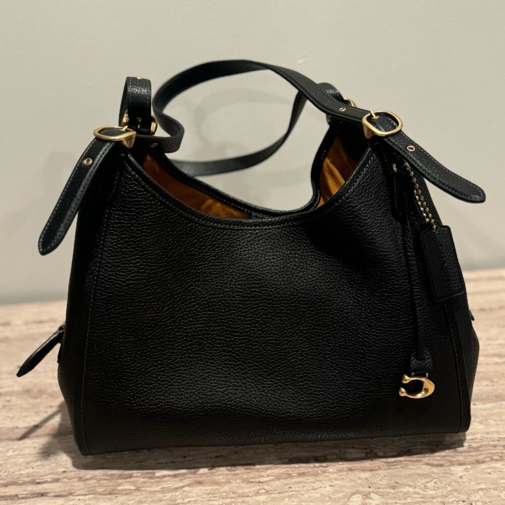 NWT 100% Authentic COACH Bella Medium Leather Shoulder Brass Black